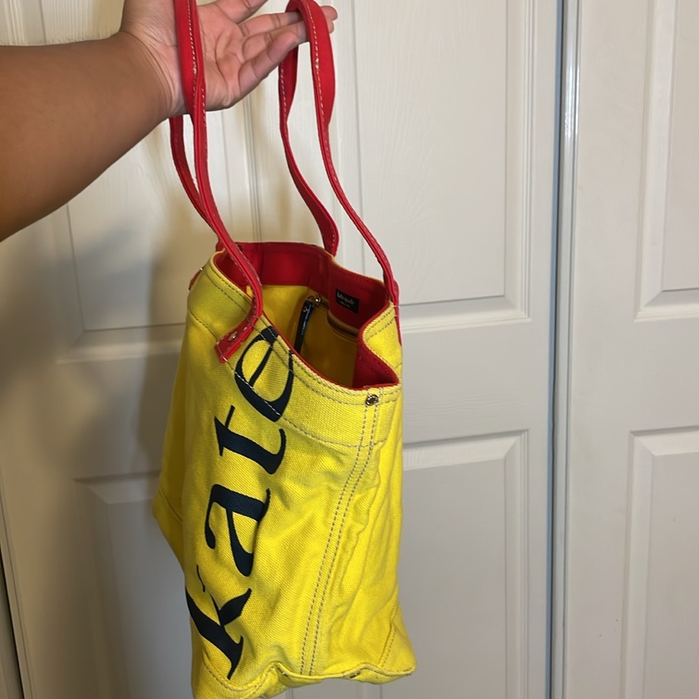 Kate Spade Yellow and Red Tote Bag with Classic Shape - Picture 10 of 11